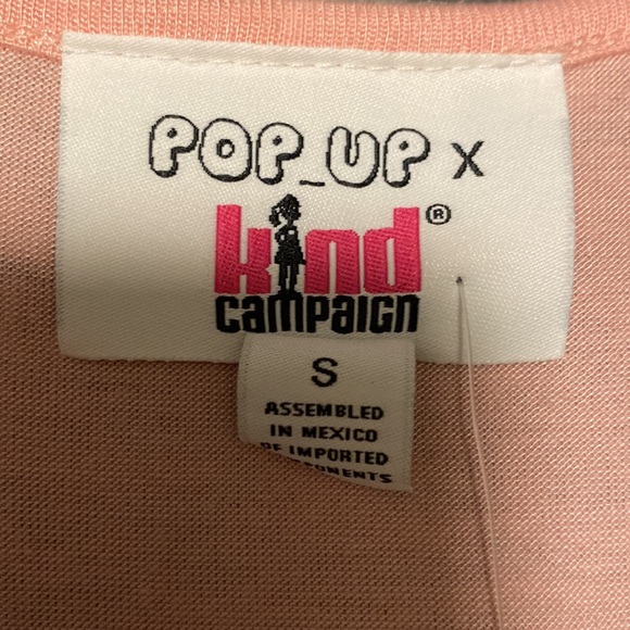 Pop Up Kind Campaign Blush Rose “The Answer Is Love” Tank Top NWT - Picture 7 of 9